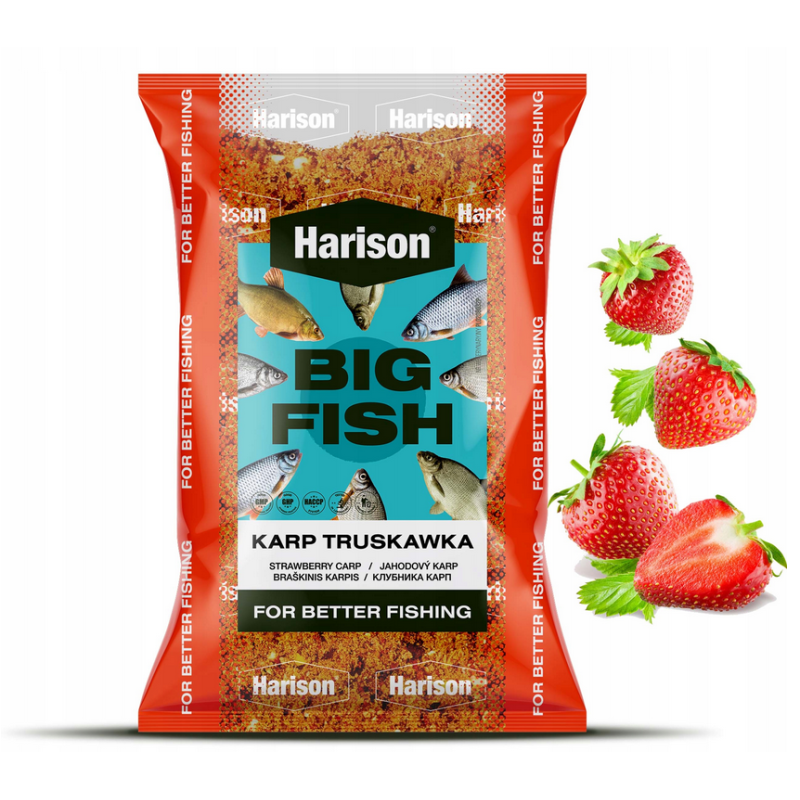 Fishing Groundbait Harison Big Fish - Carp Strawberry 5kg