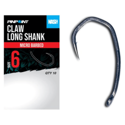 Nash Claw Long Shank Haken 6 ohne Widerhaken 10 Stück