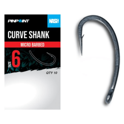 Nash Karpfenhaken Curve Shank 6 Widerhaken 10 Stück