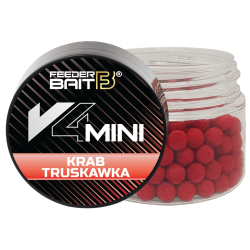 Köder Feeder Bait V4 Mini 4mm - Krabbe / Erdbeere