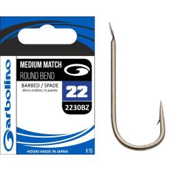 Garbolino 2230BZ Medium Match Round Bend háčky vel. 18