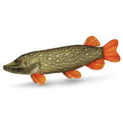 Plyšový štika polštář Delphin Piky 60cm