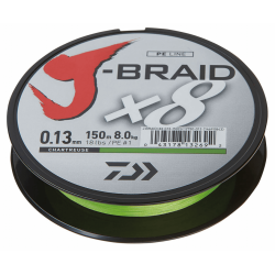 Daiwa J-Braid X8 Braid 150m 0.10mm - Yellow