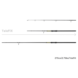 Carp rod Delphin StalX TeleFix 270cm 2.75lbs