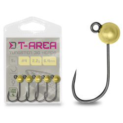 Wolfram Jig Head Delphin T-Area BL Gold 5pcs - 0.9g - size 6