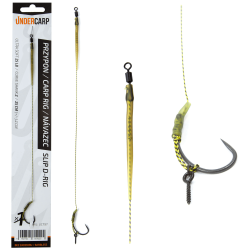 Karpfenrig Undercarp Slip D-rig Hakenschleife Gr. 2 ohne Widerhaken