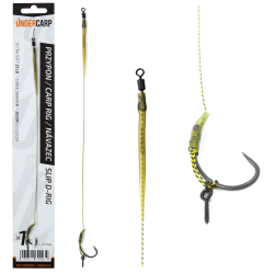 Karpfenrig Undercarp Slip D-rig Hakenschleife Gr. 4 ohne Widerhaken