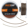 Geflochtene Vorfachschnur Undercarp mit Hülle 10 m/25 lbs OTULIN FORCE – braun