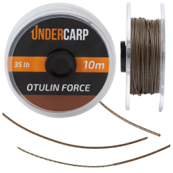 Geflochtene Vorfachschnur Undercarp mit Hülle 10 m/35 lbs OTULIN FORCE – braun