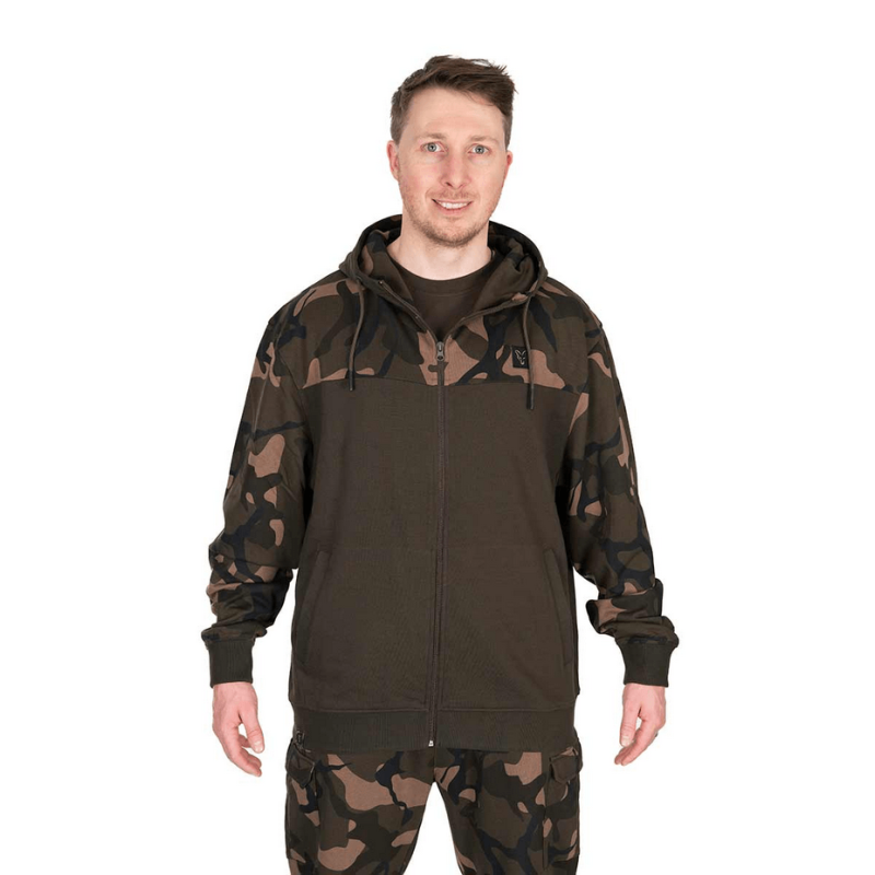 FOX Split Zip Hoody LW Khaki / Camo - M