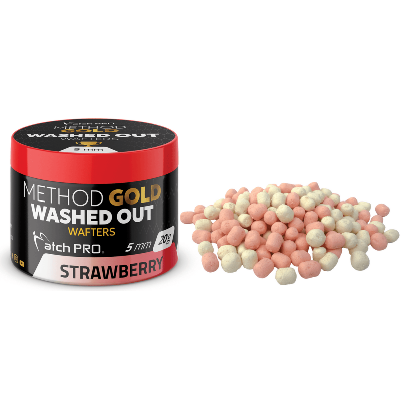 Dumbells MatchPro Gold Wafters Washed Out 5mm - Truskawka