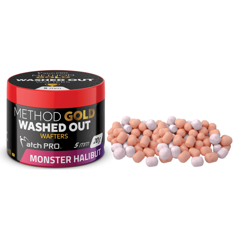 Dumbells MatchPro Gold Wafters Washed Out 5mm - Monster Halibut
