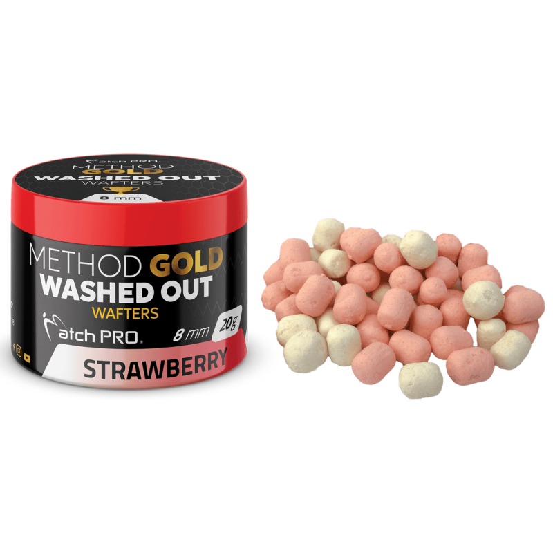 Dumbells MatchPro Gold Wafters Washed Out 8mm - Erdbeere