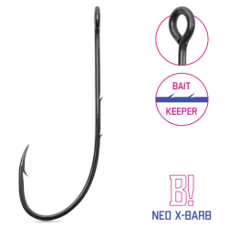 Haczyki do czeburaszki Delphin B! NEO X-Barb 8szt - 2/0