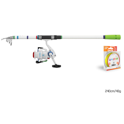 Zestaw wędkarski dla dzieci Delphin Wędka + Kołowrotek Yupie 180cm 40g