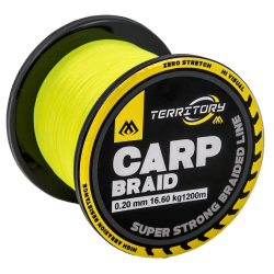 Plecionka karpiowa Mikado Territory Carp Braid 1200m - 0,18mm Żółta