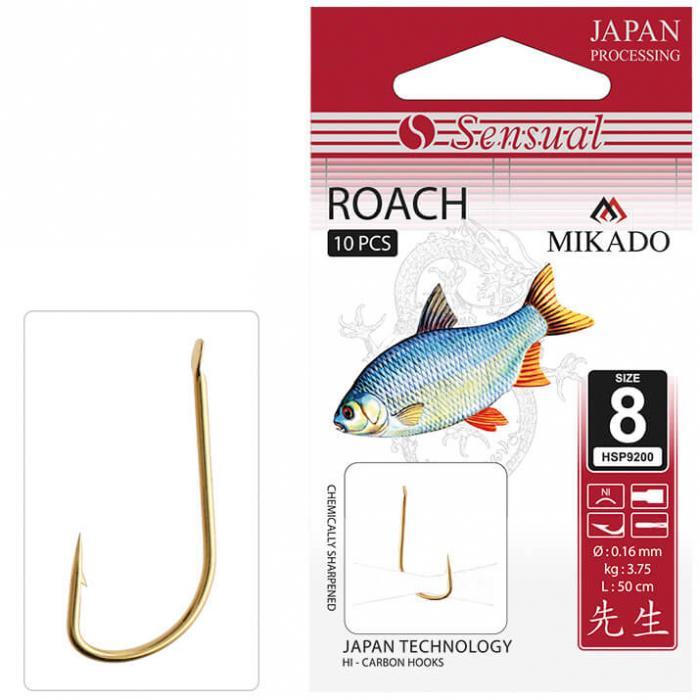 Haczyki Wiązane Przypony Mikado Sensual Roach 70cm Nr 6