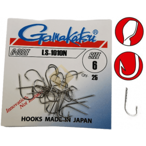 Gamakatsu Hooks with eyelet LS-1010N Nickel No. 12