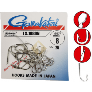 Gamakatsu Haken mit Öhr LS-1080N Nickel Gr. 10