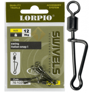 Lorpio Swing Italian obratlík s karabinkou č.12, 5ks