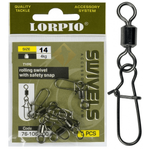 Lorpio Rolling Swivel with Snap Nr14 10pcs.