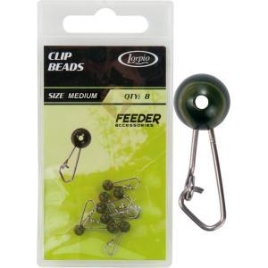 Lorpio-Klammer mit Perle für Feeder Medium 8 Stück