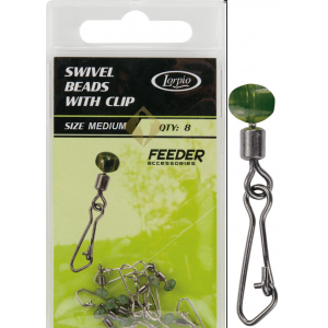 Kugellager Lorpio mit Perle und Karabiner 8 Stück Medium