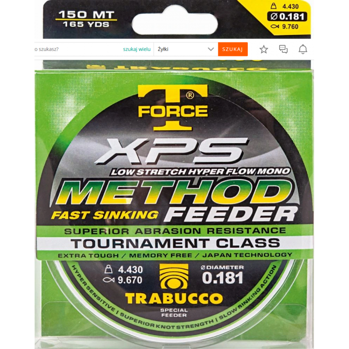 Vlákno Trabucco T-Force XPS Method Feeder 0,203mm 150m