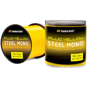 Kaprův vlasec Tandem Baits Fluo Yellow Steel 600m 0,35mm