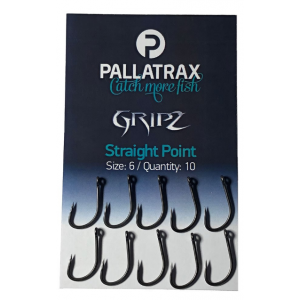 Haczyki Karpiowe Pallatrax GRIPZ Straight Point 8