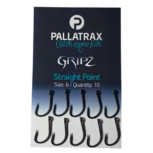 Karpové háčky Pallatrax GRIPZ Straight Point 8
