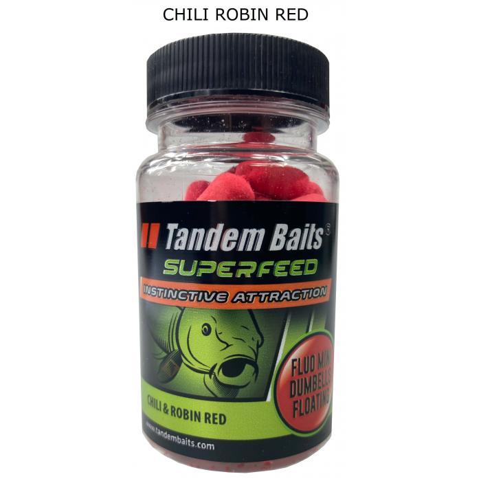 Dumbells fluo Pop-Up Tandem Baits 12mm - Chilli Robin Red