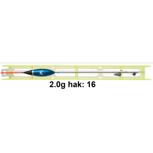 Připravená splávková sada na bič Mikado 004 2g 0,14/0,12mm