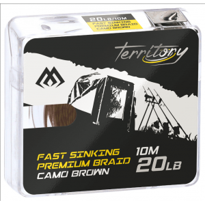 Mikado Fast Sinking Braided Rig Line 20lbs 10m Camo Brown