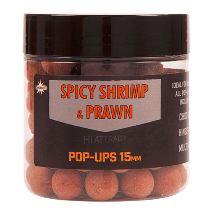 Dynamite Baits Pop-Up Hookbaits - Spicy Shrimp 15mm