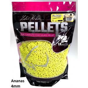 Krmný pelet Lk Baits Fluo - Ananas N-máselná 4mm 1kg