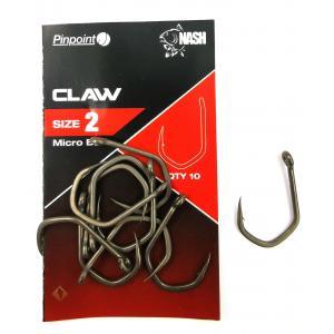 Nash Claw Karpfenhaken mit Widerhaken, 10 Stück, Größe 2