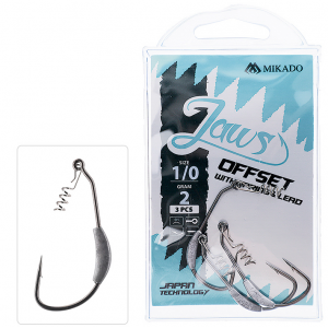 Mikado Jaws Offset Hooks with Weight 1/0 3g