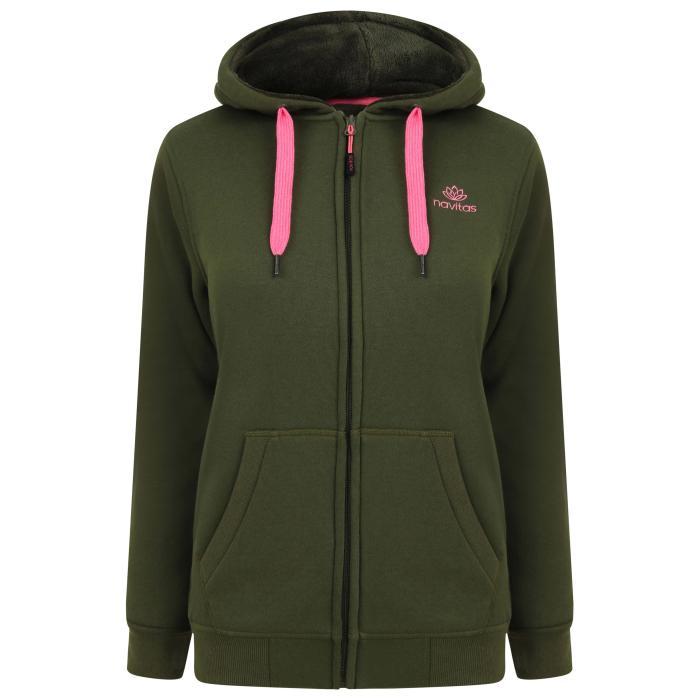 Women's Navitas SHERPA Fleece Hoodie Green S