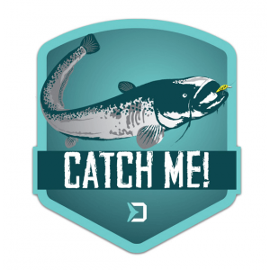Rybářská nálepka Delphin Catch Me! Sumec