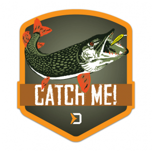 Fishing Sticker Decal Delphin Catch Me! Pike