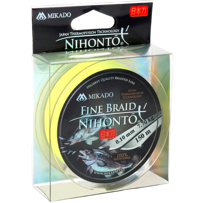 Plecionka Mikado Nihonto Fine 0,10mm 150m Żółta