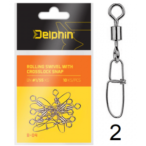Swivel with Snap Delphin Swivel with Snap B-04 2 10pcs