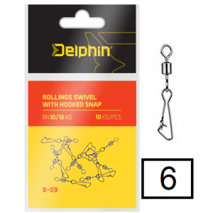 Swivel with Snap Delphin Swivel with Snap B-03 6 10pcs