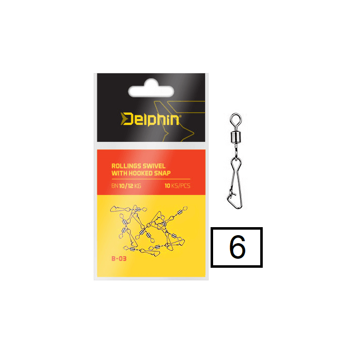 Swivel with Snap Delphin Swivel with Snap B-03 6 10pcs