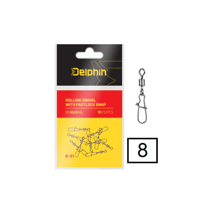 Swivel with Snap Delphin Swivel with Snap B-01 8 10pcs