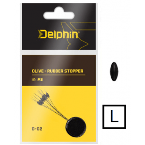 Silikon-Hakenstopper Delphin - Schwarz L