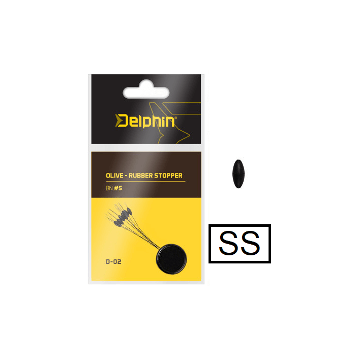 Stopery na haczyk silikonowe Delphin - czarny SS