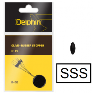 Silikon-Hakenstopper Delphin - Schwarz SSS