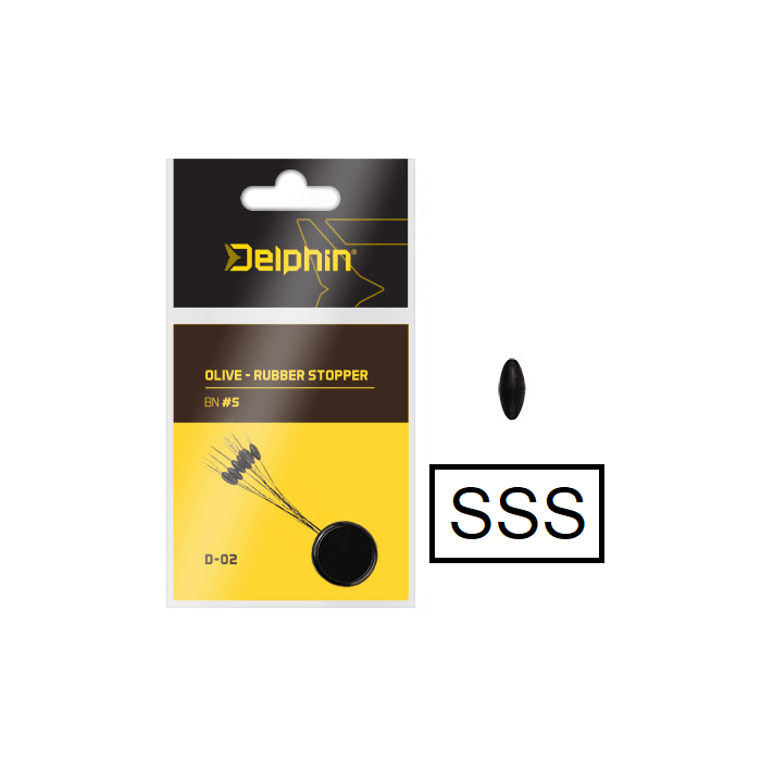 Stopery na haczyk silikonowe Delphin - czarny SSS